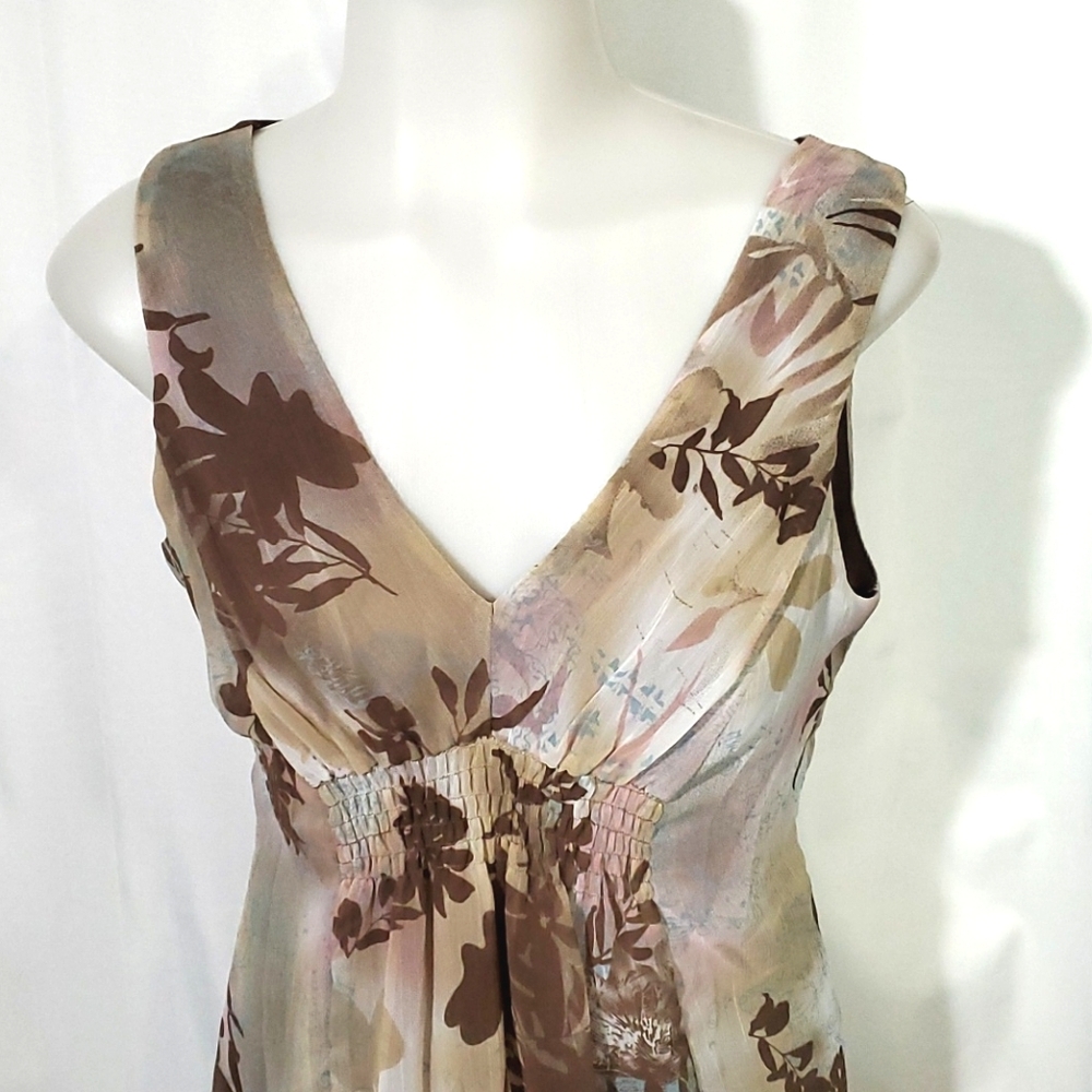 TAILOR Floral Tank Top Tailored Lace Accent size M - Picture 2 of 10